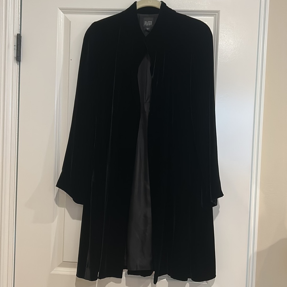 Beautiful full length Black velvet jacket